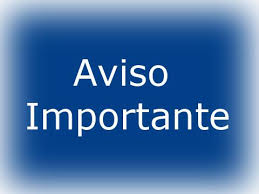 AVISO IMPORTANTE